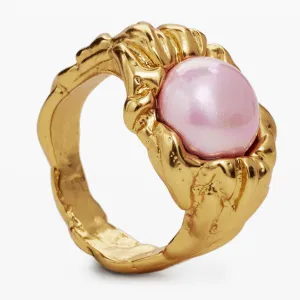 anillo-irregular-con-perla-rosa-bano-de-oro-para-regalar-a-mama