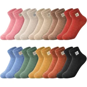 paquete-de-10-calcetines-de-colores-para-mujer